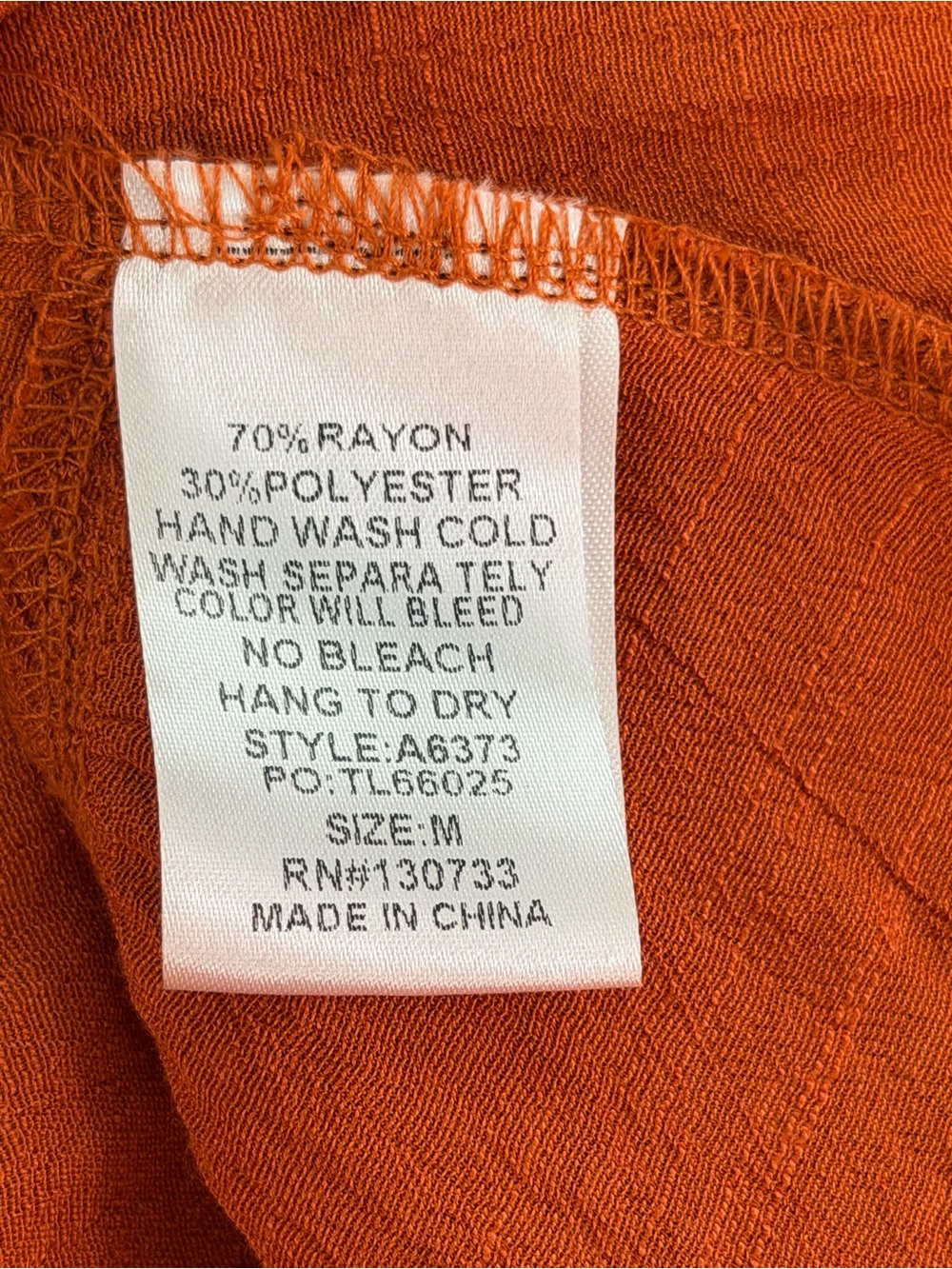 Umgee Rust High-Low Button Front Tunic Top M - Picture 7 of 9